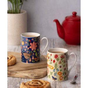 Wildflower Fine China Mugs, 400ml