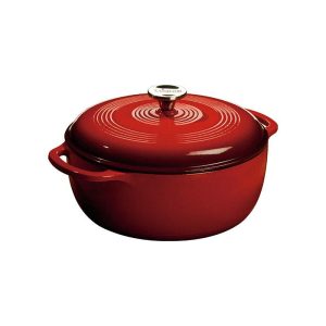 Enamel Cast Iron Dutch Oven, 6 Quarts