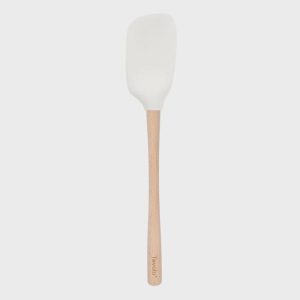 Flex-Core Spoonula with Wood Handle, White