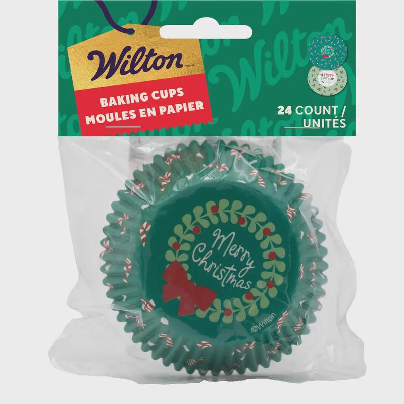 Merry Christmas Standard Baking Cups, 24-Pack