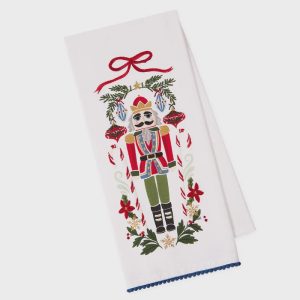Nutcracker Embellished Dishtowel