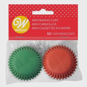 Red & Green Mini Baking Cups // Pack of 50