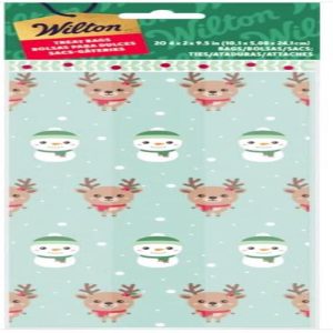 Reindeer & Snowman Treat Bags, 20-Pack