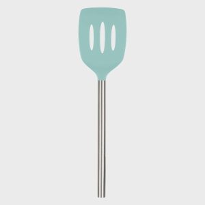 Silicone Slotted Turner, Light Aqua