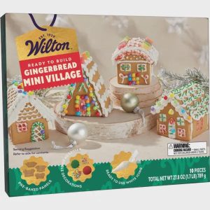 Unassembled Mini Village Gingerbread Kit