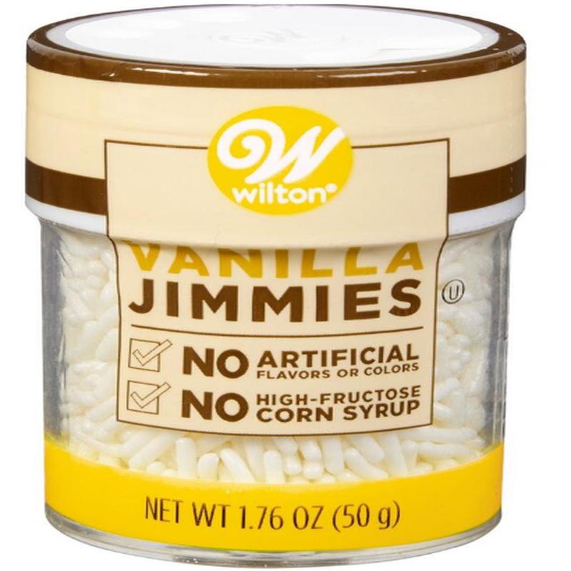 Wilton Naturally Flavored Vanilla Jimmies Sprinkles, 1.76 oz.