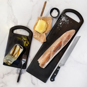 Ebonized Cherry Serving Board with Oval Handle
