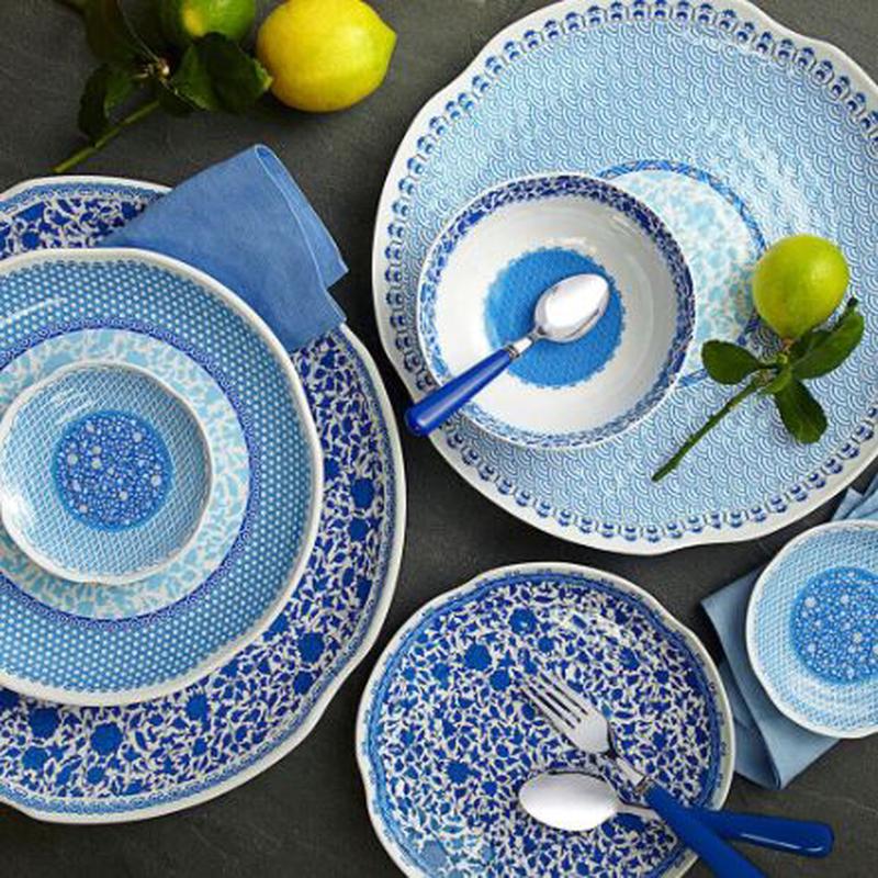 Heritage Blue Melamine Plates