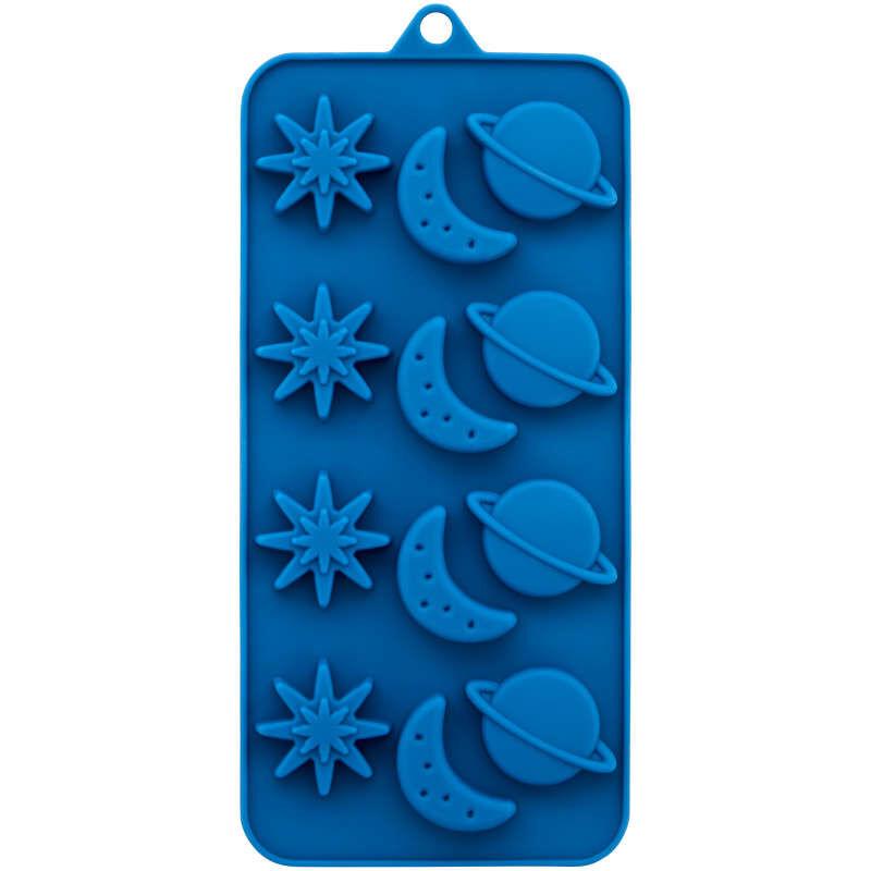 Planet, Moon and Star Silicone Candy Mold | 12 cavity