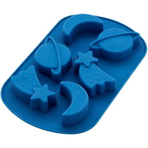 Shooting Star, Planet and Moon Silicone Baking and Candy Mold