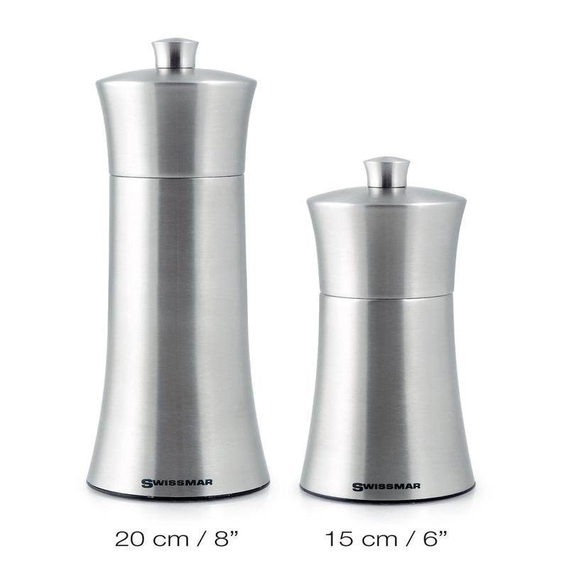 Torre 6" Stainless Steel Salt or Pepper Mill
