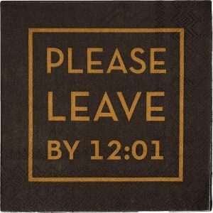 Cocktail Napkins | Leave by 12:01