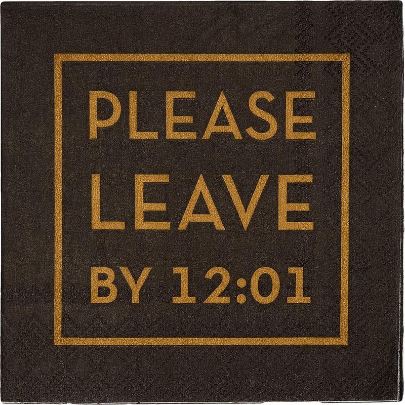 Cocktail Napkins | Leave by 12:01
