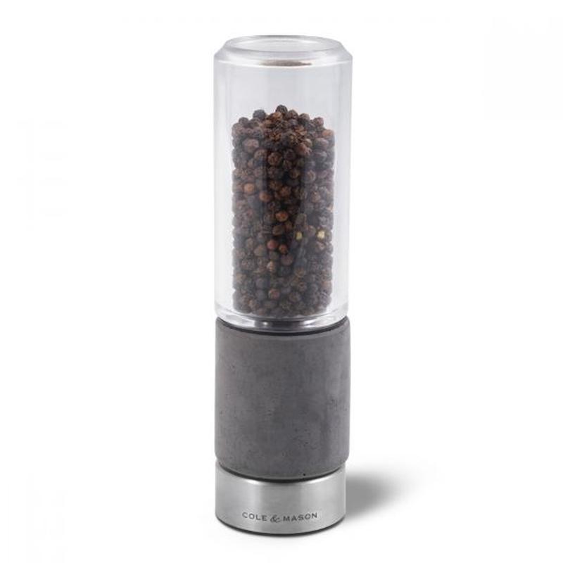 Cole & Mason Regent Concrete Stemless Salt & Pepper Mill 180mm