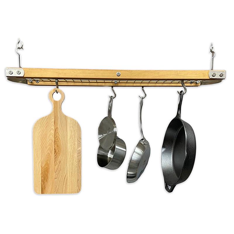 Maple Hanging Oval Pot Rack