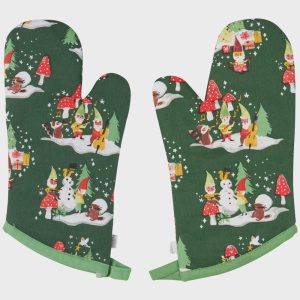 Oven Mitt Set, Gnome for the Holidays