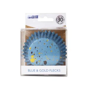 Standard Blue & Gold Flecks Baking Cups | 30-pack