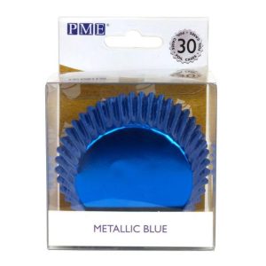 Standard Metallic Blue Baking Cups | 30-pack