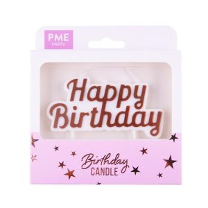 Candle Topper | Rose Gold Happy Birthday