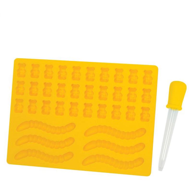 Gummy Worm & Bear Mold with Dropper Set