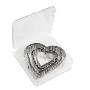 Heart Cutter with Storage Container, Set of 5