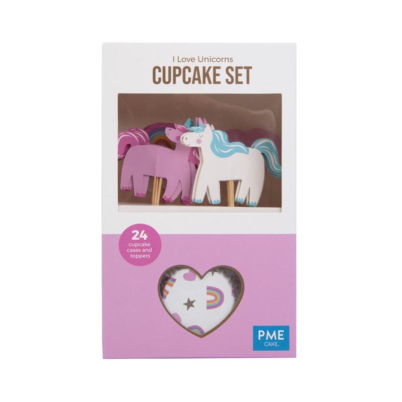 I Love Unicorns Cupcake Set