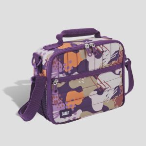Kid's Puffer Lunch Box, Abstract Mulberry