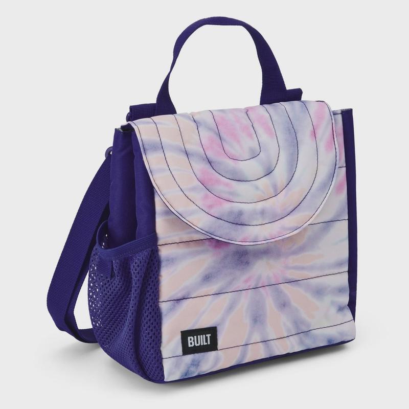 Kid's Puffer Lunch Box, Tie Dye Purple