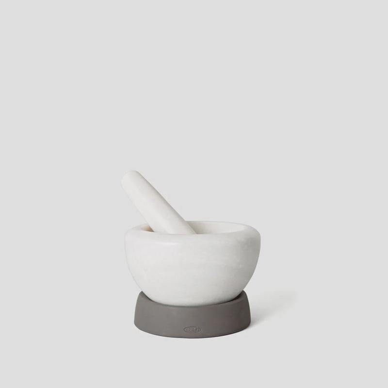 Marble Mortar & Pestle with Silicone Holder