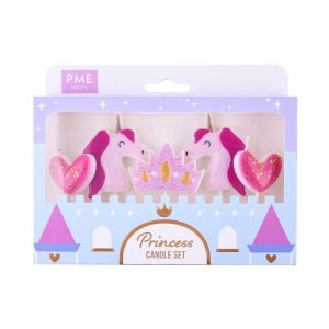 Princess Candles, Set of 5