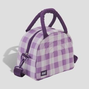Puffer Satchel Lunch Box, Mulberry Gingham