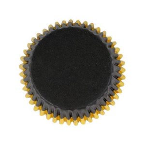 Standard Black with Gold Foil Trim Baking Cups | 30-pack