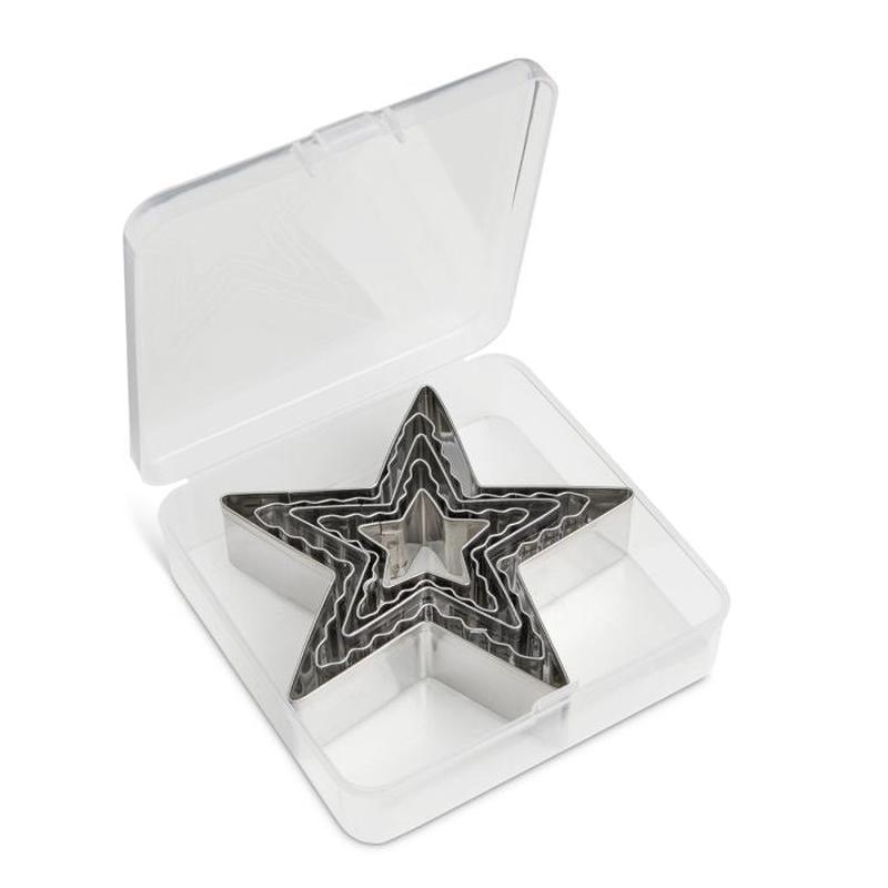 Star Cutter with Storage Container, Set of 5