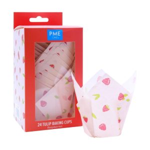 Tulip Muffin Cases, Raspberries | Pack of 24