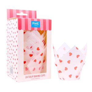 Valentines Tulip Muffin Cases, Pack of 24
