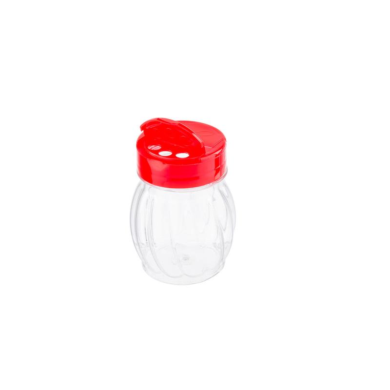 6 oz Glass Shaker with Red Flip Top