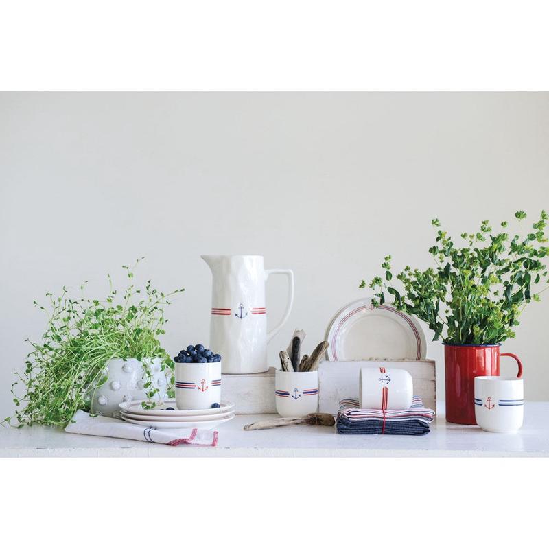 Anchor & Stripes 8" Round Plate