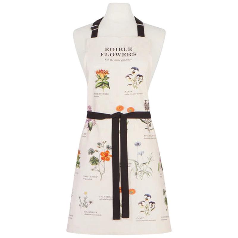Edible Flowers Vintage Print Apron