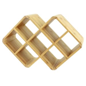 Greenophile Bamboo 8-Bottle Rack