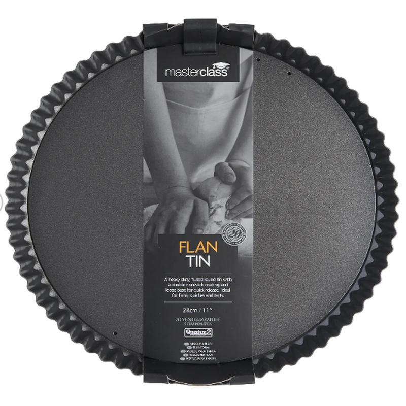 MasterClass Non-Stick 28cm Fluted Round Flan / Quiche Tin