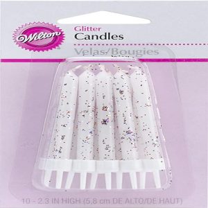 White Glitter Candles