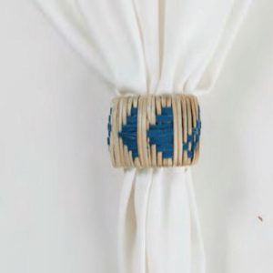 Cane Blue Napkin Ring