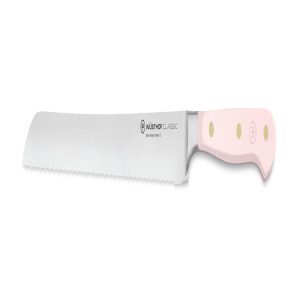 Classic Double-Serrated Bread Knife 23 cm | 9 inch | Pink Himalayan Salt