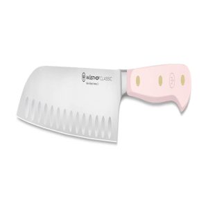 Classic Santoku with Hollow Edge 17 cm | 7 inch | Pink Himalayan Salt