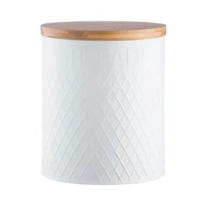 Embossed White Bread Bin