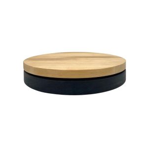 Maple and Ebonized Cherry Lazy Susan Cake Stand