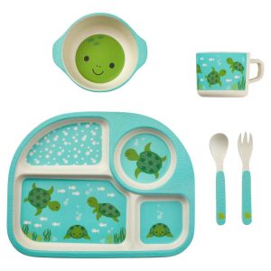 Sea Turtle Bamboo Dish Set