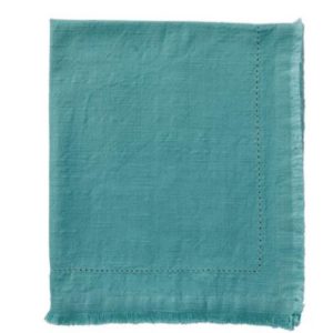 Stonewashed Fringe Napkin | Aqua