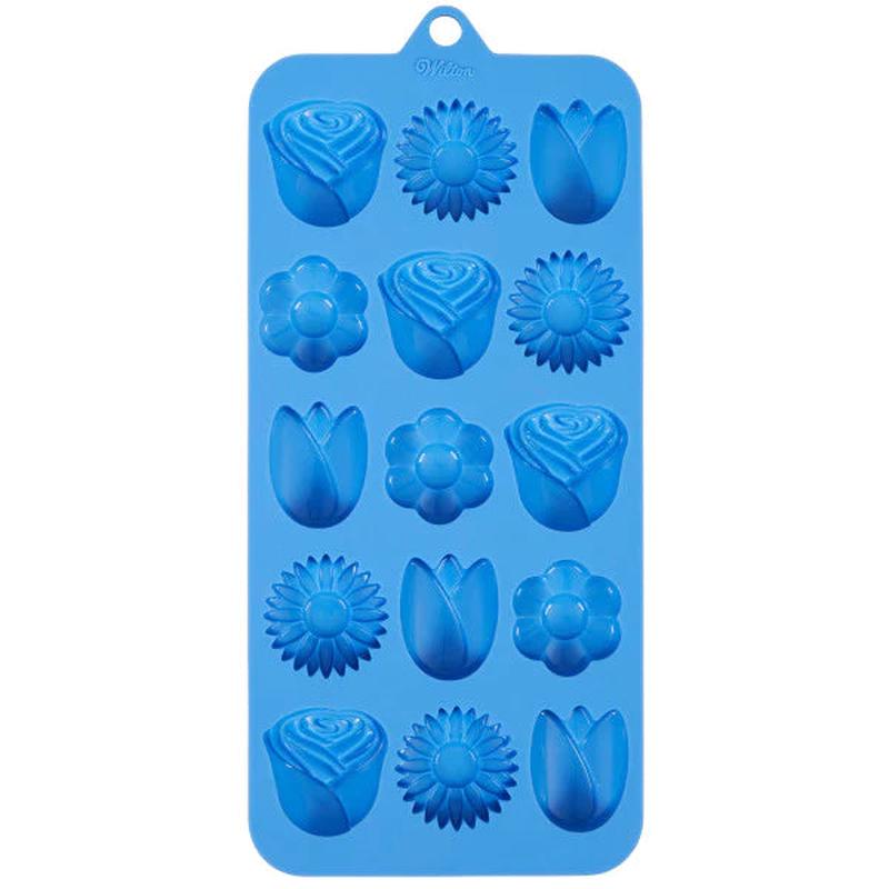 Wilton Silicone Flowers Candy Mold | 15-Cavity