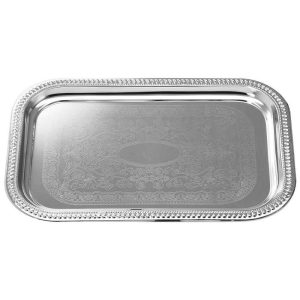 Rectangular Chrome Plated Serving Tray